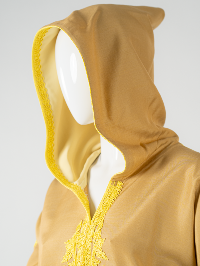 Khaki Yellow Moroccan Tunic - Image 3